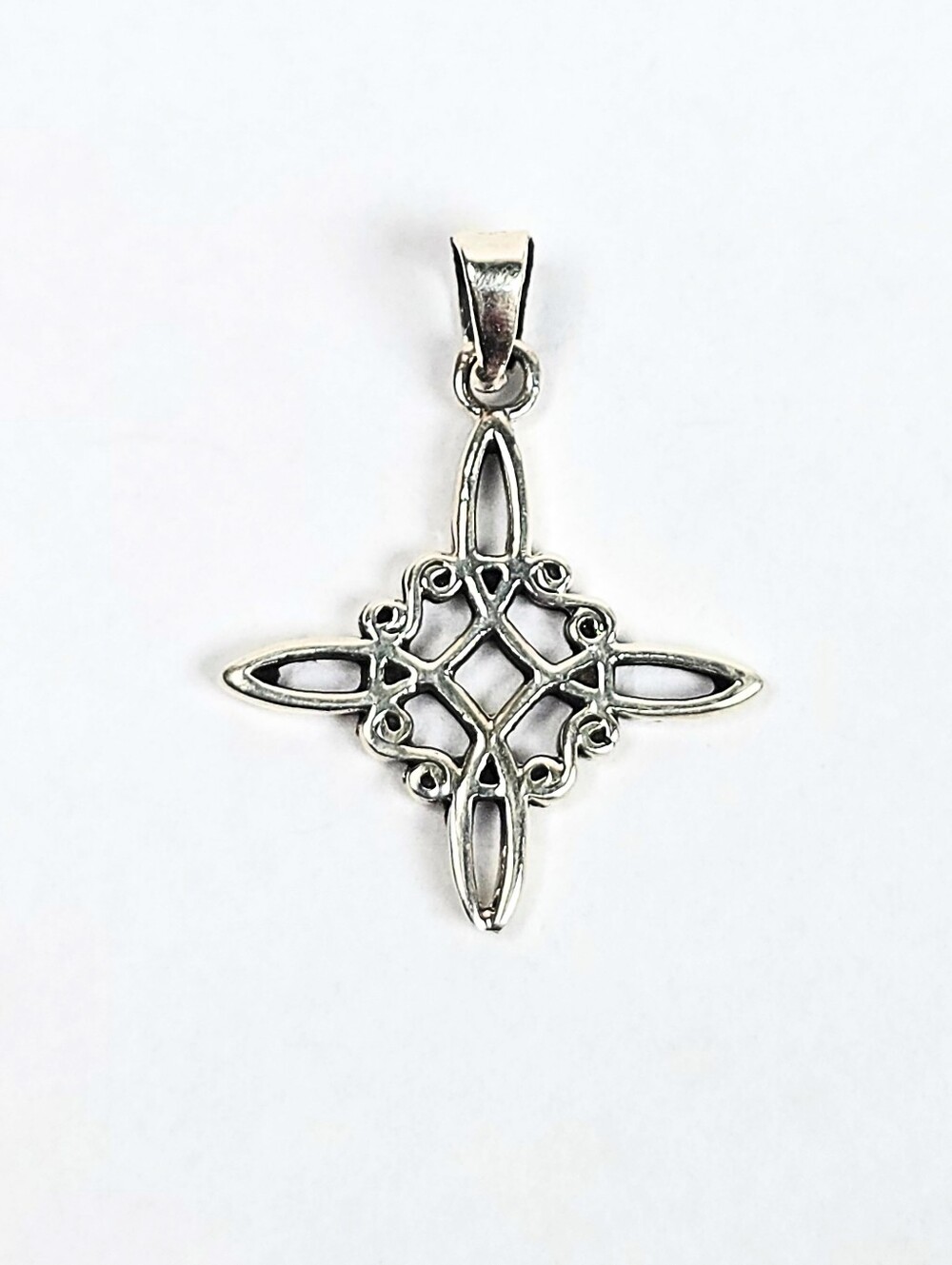 Celtic Knot Pendant Charm 925 Sterling Silver Protection Symbol Religious 22mm